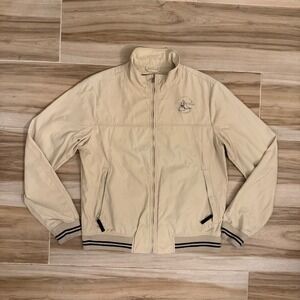 Brooksfield Wind-Tight Jacket Mens 52 Beige Yacht Club Sag Harbor Bomber‎ Zip